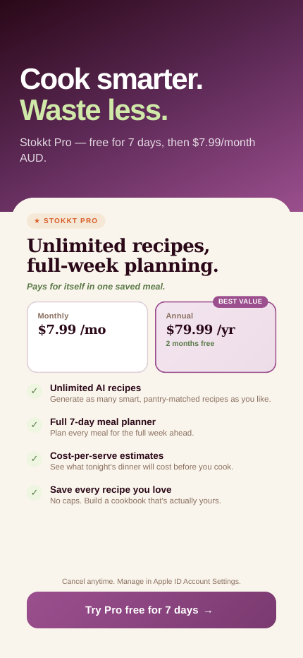 Stokkt Pro features and pricing